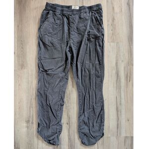 Marine Layer Allison Elastic Waist Tulip Hem Crop Pant Grey, Medium (C1)